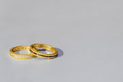 Todd Reed gold rings with white and black diamonds